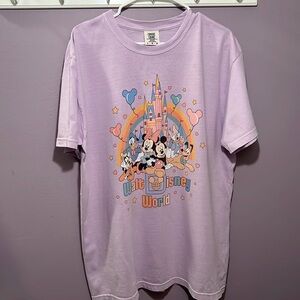 Vintage Disney Shirt, Retro Disney Shirt - Women’s Large - Comfort Colors Orchid